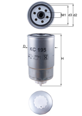 Image de Filtre à carburant - MAHLE - KC 195