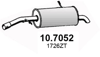 ASSO - 10.7052 - Zadnji izduvni lonac (Izduvni sistem)