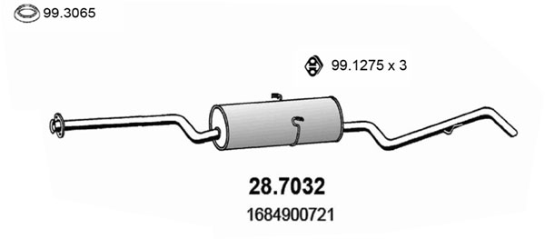 ASSO - 28.7032 - Zadnji izduvni lonac (Izduvni sistem)