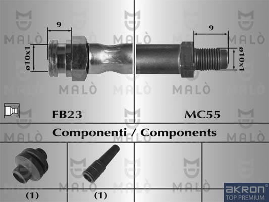 AKRON-MALÒ - 80284 - Kočiono crevo (Kočioni uređaj)