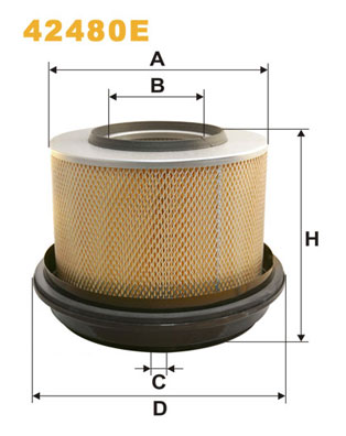 WIX FILTERS - 42480E - Filter za vazduh (Sistem za dovod vazduha)