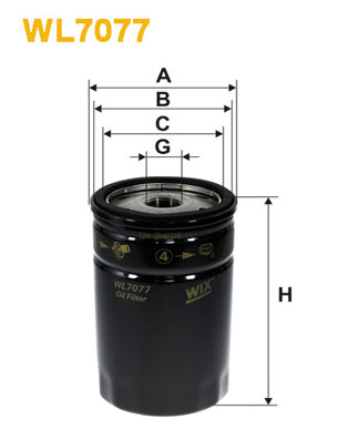 Picture of WIX FILTERS - WL7077 - Oil Filter (Lubrication)