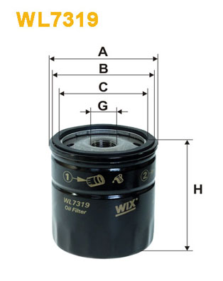 WIX FILTERS - WL7319 - Filter za ulje (Podmazivanje)