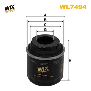 Picture of WIX FILTERS - WL7494 - Oil Filter (Lubrication)