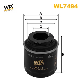 WIX FILTERS - WL7494 - Filter za ulje (Podmazivanje)