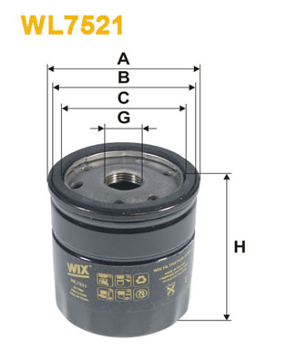 Picture of WIX FILTERS - WL7521 - Oil Filter (Lubrication)