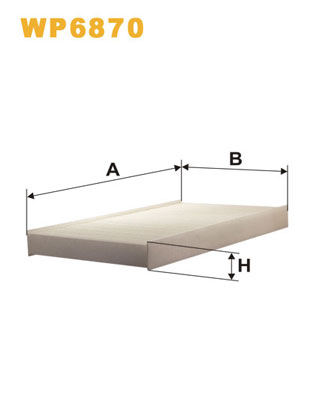 WIX FILTERS - WP6870 - Filter, vazduh unutrašnjeg prostora (Grejanje/ventilacija)