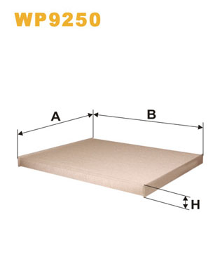WIX FILTERS - WP9250 - Filter, vazduh unutrašnjeg prostora (Grejanje/ventilacija)