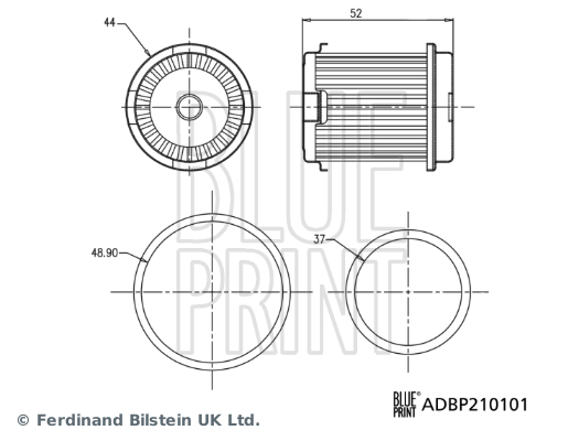 Picture of BLUE PRINT - ADBP210101 - Hydraulic Filter, automatic transmission (Automatic Transmission)