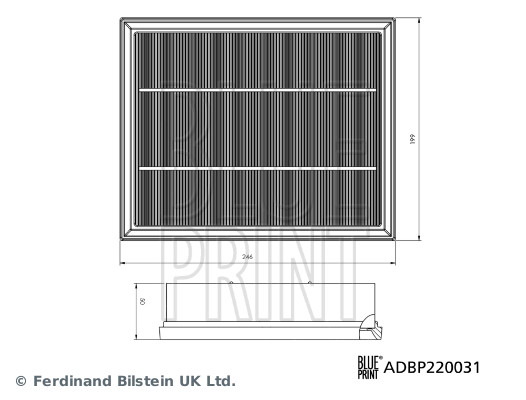 Picture of BLUE PRINT - ADBP220031 - Air Filter (Air Supply)