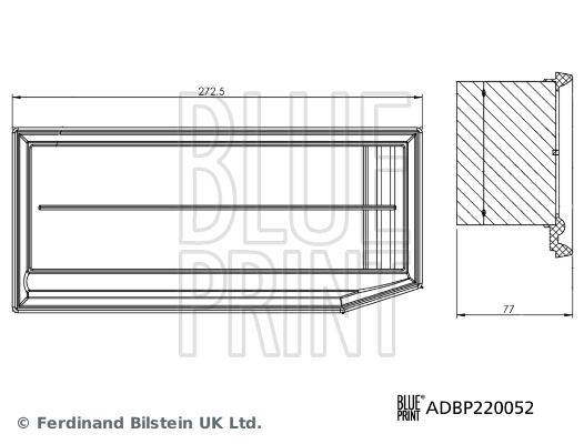 Picture of Air Filter - BLUE PRINT - ADBP220052