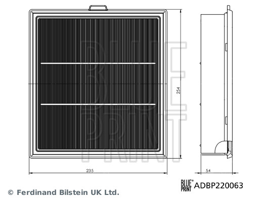 Picture of BLUE PRINT - ADBP220063 - Air Filter (Air Supply)