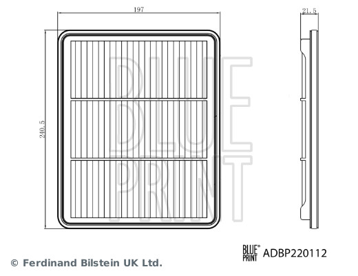 Picture of Air Filter - BLUE PRINT - ADBP220112