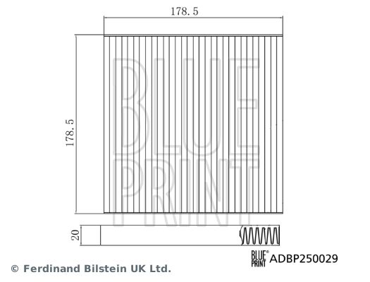 Picture of BLUE PRINT - ADBP250029 - Filter, interior air (Heating/Ventilation)