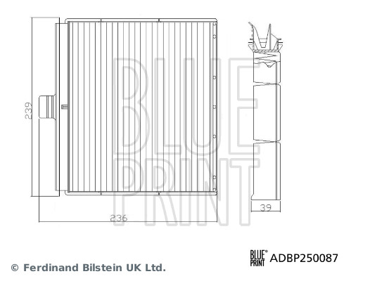 Picture of Filter -  interior air - BLUE PRINT - ADBP250087