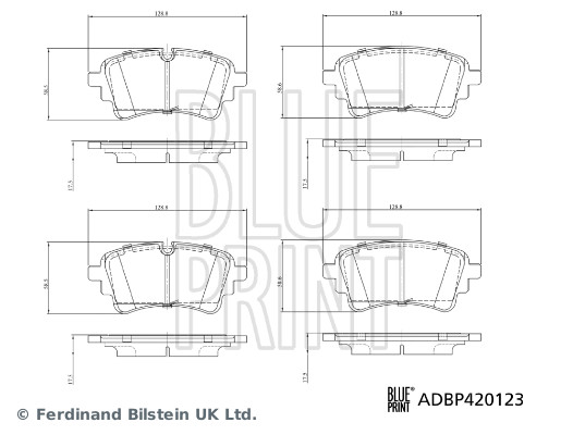 Picture of Brake Pad Set -  disc brake - BLUE PRINT - ADBP420123