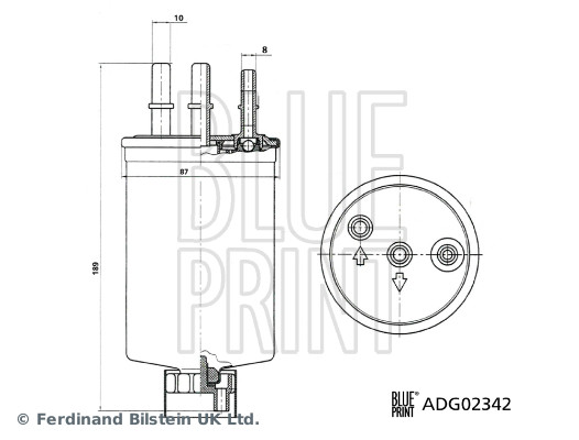 Picture of BLUE PRINT - ADG02342 - Fuel filter (Fuel Supply System)