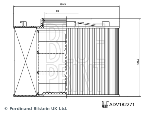 Picture of BLUE PRINT - ADV182271 - Air Filter (Air Supply)