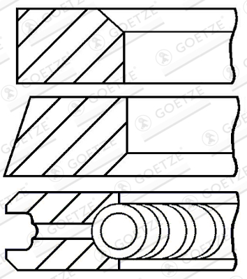 GOETZE ENGINE - 08-104100-00 - Komplet klipnih prstenova (Krivajni mehanizam)