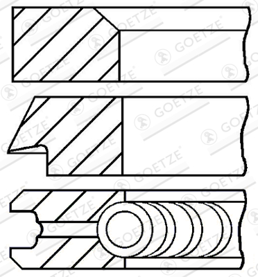 Slika GOETZE ENGINE - 08-142400-00 - Komplet klipnih prstenova (Krivajni mehanizam)