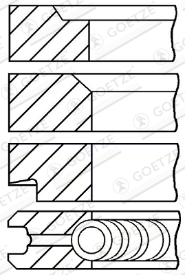 Picture of GOETZE ENGINE - 08-208100-00 - Piston Ring Kit (Crankshaft Drive)