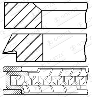 GOETZE ENGINE - 08-307100-00 - Komplet klipnih prstenova (Krivajni mehanizam)