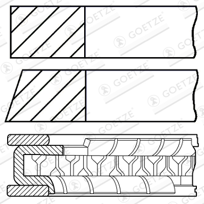 Picture of GOETZE ENGINE - 08-436900-00 - Piston Ring Kit (Crankshaft Drive)