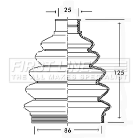 Picture of FIRST LINE - FCB2302R - Bellow, driveshaft (Final Drive)