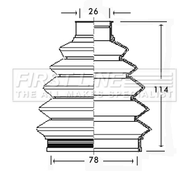 Picture of FIRST LINE - FCB2347R - Bellow, driveshaft (Final Drive)