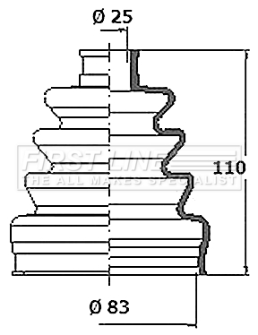 Picture of FIRST LINE - FCB2363R - Bellow, driveshaft (Final Drive)