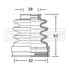 Picture of FIRST LINE - FCB2771 - Bellow, driveshaft (Final Drive)