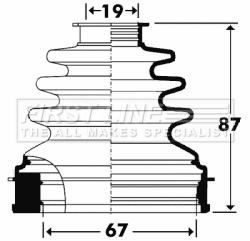 Picture of FIRST LINE - FCB2901 - Bellow, driveshaft (Final Drive)