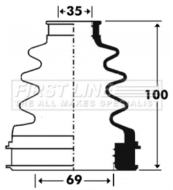 Picture of FIRST LINE - FCB2903 - Bellow, driveshaft (Final Drive)