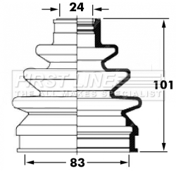 Picture of FIRST LINE - FCB6027 - Bellow, driveshaft (Final Drive)