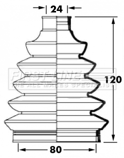 Picture of FIRST LINE - FCB6029 - Bellow, driveshaft (Final Drive)