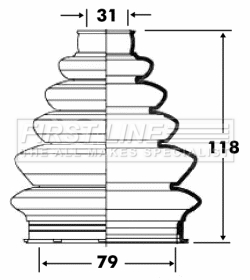 Picture of FIRST LINE - FCB6082 - Bellow, driveshaft (Final Drive)