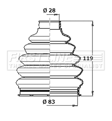 Picture of FIRST LINE - FCB6084 - Bellow, driveshaft (Final Drive)