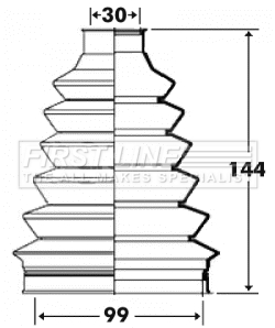 Picture of FIRST LINE - FCB6101 - Bellow, driveshaft (Final Drive)