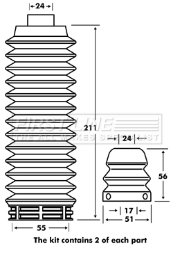 Picture of FIRST LINE - FPK7054 - Dust Cover Kit, shock absorber (Suspension/Damping)