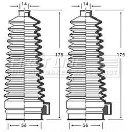 Picture of FIRST LINE - FSG3235 - Bellow Set, steering (Steering)