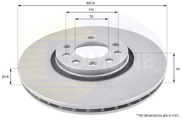 Slika COMLINE - ADC1124V - Kočioni disk (Kočioni uređaj)