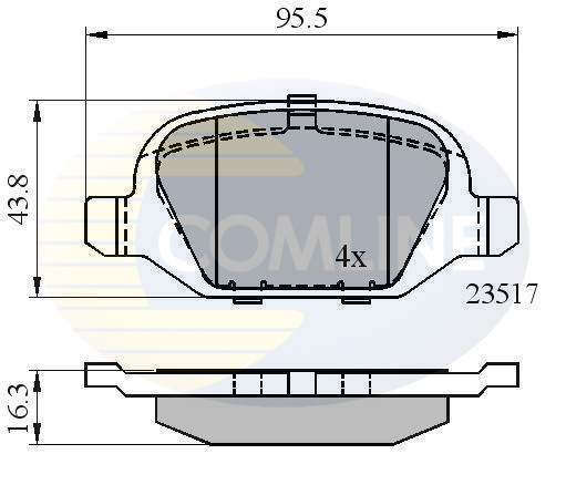 Slika COMLINE - CBP01559 - Komplet pločica, disk-kočnica (Kočioni uređaj)