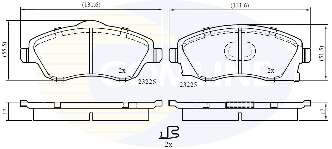 Slika COMLINE - CBP31112 - Komplet pločica, disk-kočnica (Kočioni uređaj)