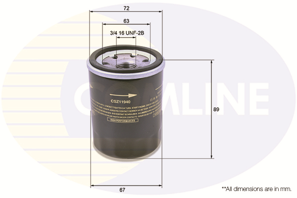 COMLINE - CSZ11940 - Filter za ulje (Podmazivanje)