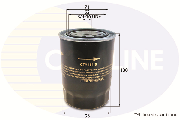 COMLINE - CTY11110 - Filter za ulje (Podmazivanje)