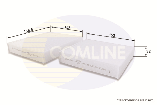 Slika COMLINE - EKF101 - Filter, vazduh unutrašnjeg prostora (Grejanje/ventilacija)