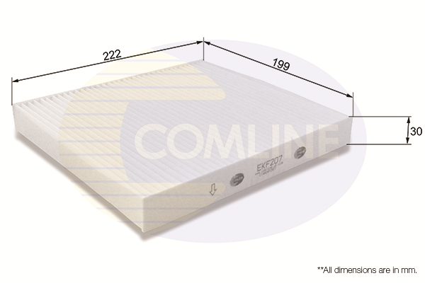 Slika COMLINE - EKF207 - Filter, vazduh unutrašnjeg prostora (Grejanje/ventilacija)