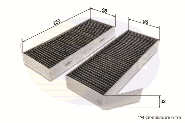 Slika COMLINE - EKF370A-2 - Filter, vazduh unutrašnjeg prostora (Grejanje/ventilacija)