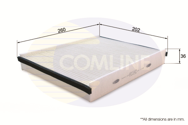 COMLINE - EKF375 - Filter, vazduh unutrašnjeg prostora (Grejanje/ventilacija)