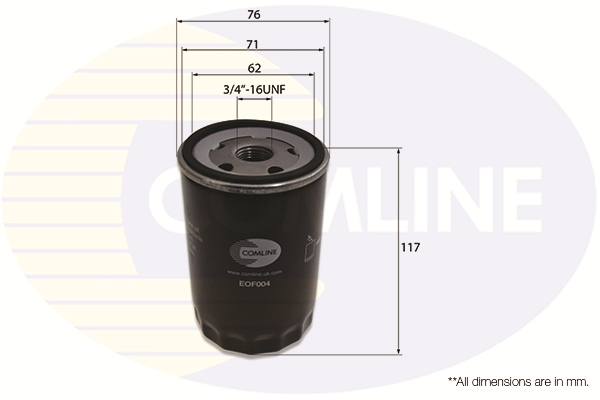 COMLINE - EOF004 - Filter za ulje (Podmazivanje)